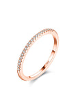 Half Pave Eternity Ring